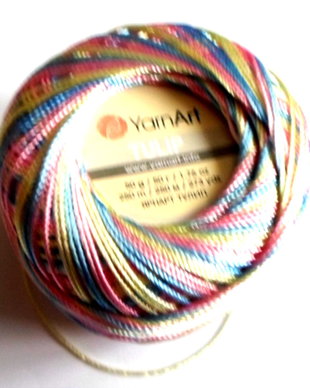 Bobina Yarn Art Tulip degrade blue, roz si galben