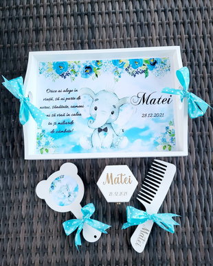 Set tava si accesorii taiere mot baiat model elefant