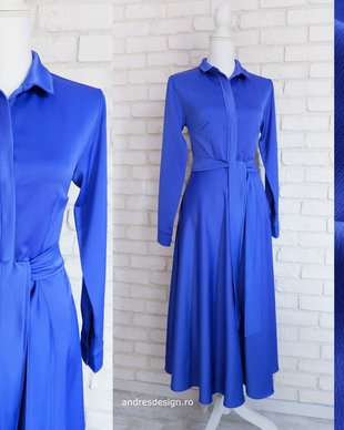 Rochie Camasa Eleganta Albastra