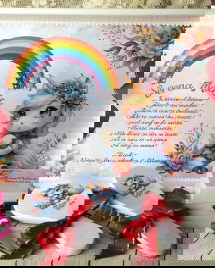 Set pentru taierea motului - tema Unicorn