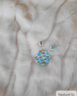 Set (brosa si cercei): Flori