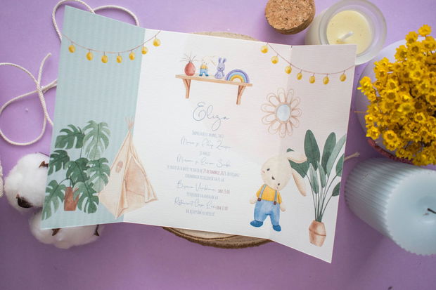 Invitatie botez | Bunny Nest