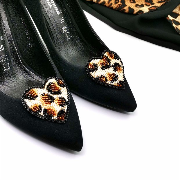 Accesorii pantofi - Inima de Leopard
