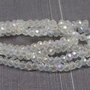 Cristale din sticla, rondelle, 2.5x2 mm, AB, transparente-J144-A01