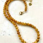 Colier CHOKER chihlimbar galben maroniu
