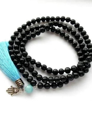 Colier Mala 108+1*Lemn+Angelit*Varsator*Meditatie si rugaciune