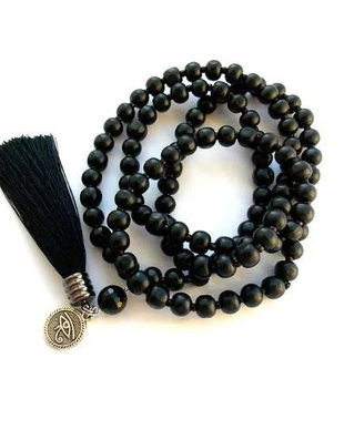 Colier Mala 108+1*Lemn+Onix*Capricorn*Meditatie si rugaciune