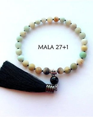 Mala*27+1*Onix+Amazonit*Meditatie si rugaciune*UNISEX