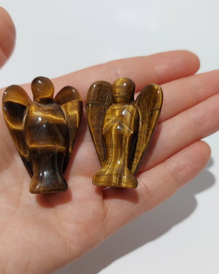 Figurina ingeras din ochi de tigru-1 buc