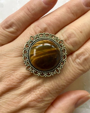 Inel vintage ochi de tigru