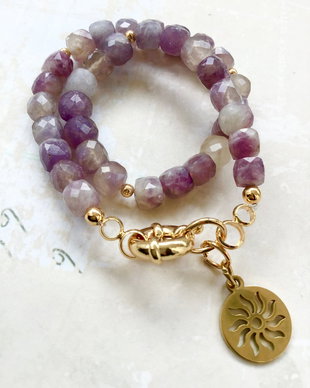 Bratara turmalina violet