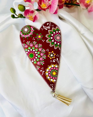 Semn de carte "Burgundy heart"