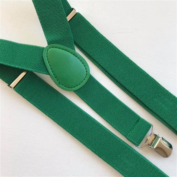 Bretele pentru copii, verde inchis