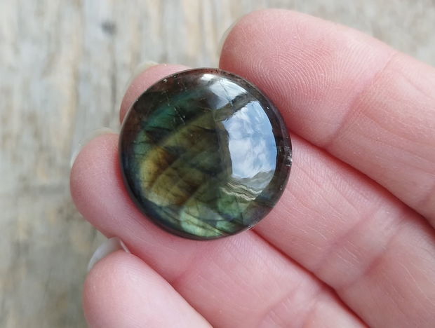 Cabochon labradorit, 25 mm