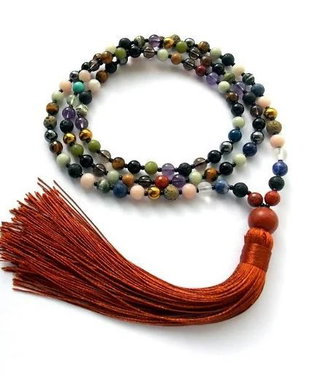 Colier Mala 108+1*Jasp+Sodalit+Serpentine+Turcoaz+Prehnit+Opal+Onix+OchiDeTigru+Jad+Jasp+Lava+LapisLazuli+Hematit+CuartFumuriu+CuartDeStanca+AgatBlue+Ametist*Meditatie si rugaciune