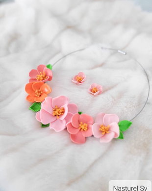 Set (Colier si cercei): Flori