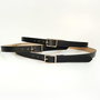 Curea subtire din piele neagra