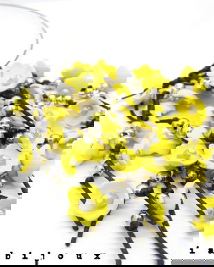 Colier handmade statement unicat -floral - foamiran (cod999)