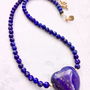 Colier inima lapis lazuli
