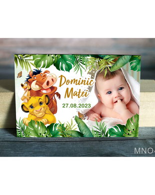 Marturii botez baietel - Marturii magnetice personalizate - Tematica Simba