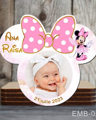 Marturii botez deosebite - Magneti botez tematica Minnie Mouse