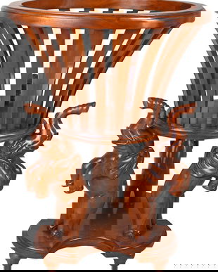 Suport pentru ziare din lemn mahon