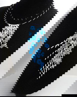 Colier handmade statement unicat -floral - foamiran (cod1001)