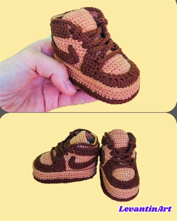 Botosei pentru bebelusi 0-6 luni. Culori la alegere. Bascheti imitatie Nike Air Jordan. Incaltaminte nounascuti handmade. LA COMANDA