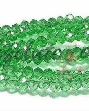 Cristale din sticla, rondelle, 3x2.5 mm, AB, verzi-C16