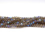 Cristale din sticla, rondelle, 3x2.5 mm, electroplacate, AB, fumurii-L06