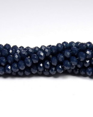 Cristale din sticla, rondelle, 3x2.5 mm, opace, bleumarin-D16