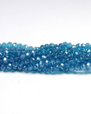 Cristale din sticla, rondelle, 3x2.5 mm, lucioase, montana-A33