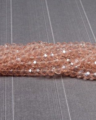 Cristale din sticla, rondelle, 3x2.5 mm, lucioase, somon-A34