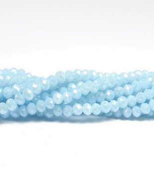 Cristale din sticla, rondelle, 3x2.5 mm, opace, lucioase, bleu-A04