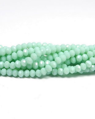 Cristale din sticla, rondelle, 3x2.5 mm, opace, lucioase, vernil-A20
