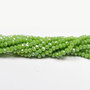 Cristale din sticla, rondelle, opace, 3x2.5 mm, AB, verde olive-B24