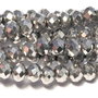 Cristale din sticla, rondelle, 3.5x3 mm, platina-UA03