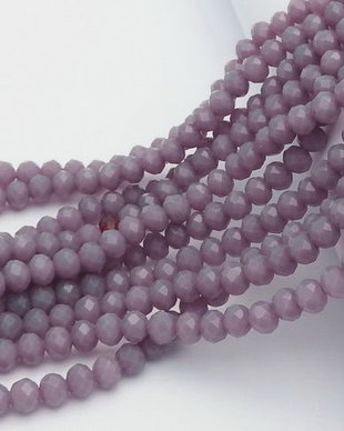 Cristale din sticla, rondelle,3.5x3 mm, opace, mov-D11