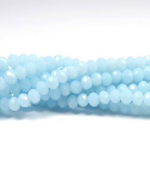 Cristale din sticla, rondelle,3.5x3 mm, opace, bleu-D06