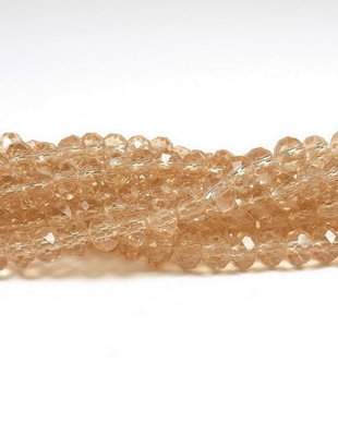 Cristale din sticla, rondelle,3.5x3 mm, transparente, peru-D23