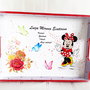 Tavita/set de mot fetita Minnie cu flori si fluturasi