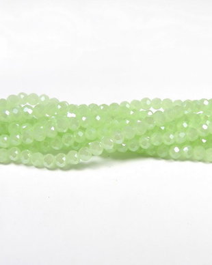 Cristale din sticla, rondelle,3.5x3 mm, electroplacate, vernil-A05
