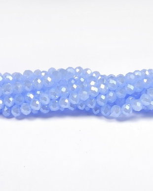 Cristale din sticla, rondelle,3.5x3 mm, electroplacate, bleu-A02