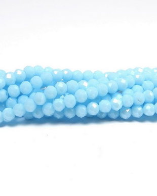 Cristale din sticla, rondelle,3.5x3 mm, opace, lucioase, bleu-A25