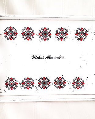 Tavita/set de mot fetita motiv traditional