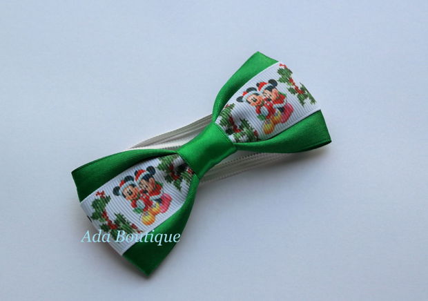 Mini papion pentru Craciun  Minnie&Mickey