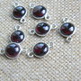 Link granat in rama argint (F28)