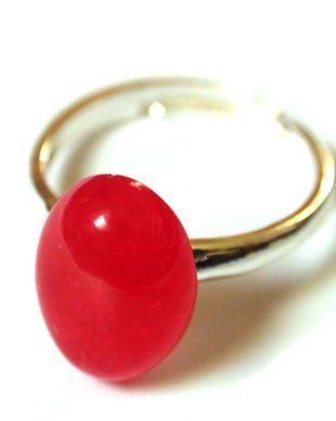 Inel Agata rosie si Argint 925 - IN366.1 - Inel rosu reglabil, cadou romantic, inel pietre semipretioase, bijuterii agate, inel cadou, bijuterii cadou, cristale vindecatoare
