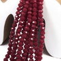 Cristale din sticla, rondelle, 4x3 mm, opace, grena-A02