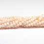 Cristale din sticla, rondelle, 4x3 mm, opace, AB, crem-L18
